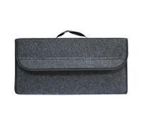 KIXZSAZ Bolsa de almacenamiento de fieltro para coche, 501,724 cm, caja almacenamiento para maletero coche, caja herramientas, con herramienta organizadora para un arranque , Gris oscuro , 50*17*24cm
