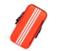 KIXZSAZ Bolsa de Brazo para teléfono móvil para Hombre y Mujer, Bolsa de Almacenamiento Ajustable para Correr, Correr, Soporte para teléfono móvil, Naranja