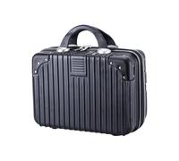 KIXZSAZ Bolsa de Maquillaje de Viaje con Almacenamiento Seguro y Material antidesgaste Estuches de cosméticos para Equipaje Caja de Almacenamiento Maleta portátil, Negro Misterioso, 14 Pulgadas