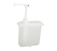 KIXZSAZ Botella con bomba, tarro de miel, contenedor con bomba para salsas, solución de almacenamiento, fácil acceso en la cocina, se puede operar hacia adelante, dispensador jarabe café para