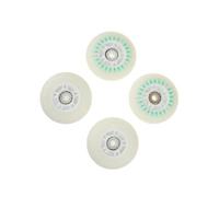 KIXZSAZ Brilla con Las Ruedas de Patines en línea con 4 Luces LED, núcleo magnético Interior, Antideslizantes y Muy duraderas, de PU con Luces Intermitentes, Verde, 80mm