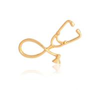 KIXZSAZ Broches con forma de estetoscopio, joyería estética de dibujos animados, pines esmaltados, insignia, accesorios para mujer, Clips diario DIY, XZ536