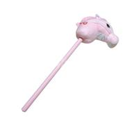 KIXZSAZ Caballo de Peluche Artesanal Que fomenta el Equilibrio y la imaginación. Juguete Encantador para Jinetes jóvenes. Caballo de Peluche para niños en Edad Preescolar. , Rosa , 70x30cm