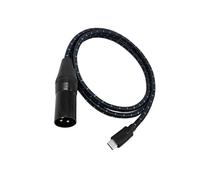 KIXZSAZ Cable adaptador de nailon azul tipo C a XLR de 3 pines OFC que combina estética y estilo para conexiones de audio premium. Conector para tableta, 200 centímetros