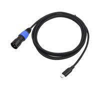 KIXZSAZ Cable de audio USB C a XLR macho confiable para músicos que ofrece conectividad perfecta con consolas de mezcla y altavoces. Cable USB C con conector audio XLR, Negro, 100 centímetros