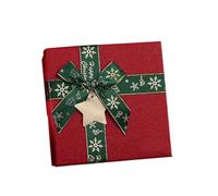 KIXZSAZ Caja de embalaje con cinta exquisita que muestra amor y aprecio Caja de regalo con cubierta cielo y tierra roja en papel navideño, Verde, 15 * 15 * 7cm