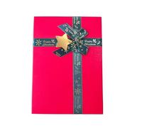 KIXZSAZ Caja de embalaje con cinta exquisita que muestra amor y aprecio Caja de regalo con cubierta cielo y tierra roja en papel navideño, Verde, 28 * 20 * 9cm