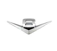 KIXZSAZ Calcomanía con Emblema V8, Duradera y fácil de Instalar, Accesorios Adhesivos para Coche, Pegatina de aleación de Zinc, Emblema, Insignia V8, V6: Plata
