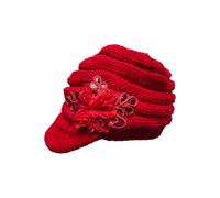 KIXZSAZ Cálido y con estilo con gorro de punto para días fríos Gorros de punto Gorros de punto Gorro divertido Gorro de lana Gorro de lana elegante, rojo