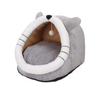 KIXZSAZ Cama Cueva para Mascotas, Refugio Seguro para Cachorros y Gatitos, Cama Cueva acogedora de algodón para Mascotas, Dulce para Gatos y Cachorros, l