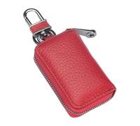 KIXZSAZ Cartera de Cuero portátil de Viaje Escuela Llavero Puerta Llaves Monedero Moneda Tarjeta de crédito Cierre de Cremallera Bolsillo Titular Regalos, Vino Rojo