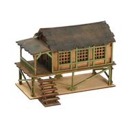KIXZSAZ Casa en Miniatura a Escala 1/72, Modelo de casa, Atractivo Rompecabezas de para Madera 3D para Adultos, proyectos creativos, Accesorios para mesas de, Tipo B