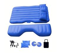 KIXZSAZ Celebra la aventura con la cama inflable para coche que convierte tu vehículo en un espacioso lugar para dormir para los viajeros. Colchón de aire para coche, azul real