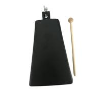 KIXZSAZ Cencerro de percusión manual para festivales y eventos deportivos. Produce sonidos fuertes y claros, es fácil de tocar y está fabricado en metal. Cencerro de 4 y 5, Negro, 9 pulgadas