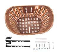 KIXZSAZ Cesta de bicicleta para niños, portaequipajes de alambre transparente, instalación extraíble, universal, gran capacidad, delantera, para bicicleta ciclismo, para, marrón