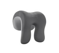 KIXZSAZ Cojín cervical para silla, almohada de descanso para hombres y mujeres, ligero y suave, color negro liso , Gris oscuro y claro , 25 x 18 x 28 cm