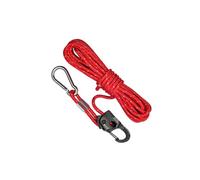 KIXZSAZ Colgador de trinquete de polea de Cuerda de Viento para Tienda de campaña Duradero con regulador autoblocante Suelto Ajustable y liviano Equipo de, Rojo, Longitud 400cm