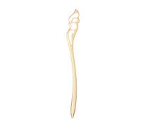 KIXZSAZ Colgante para hacer libros, señal de etiqueta curva ahuecada, marcador de página aleación decorativa, decoraciones boda, herramientas estilismo, horquilla para el pelo, Oro