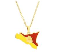 KIXZSAZ Collar con colgante Adecuado para todas las edades Cualquier ocasión Acero inoxidable Para unisex Collar de acero inoxidable Idea de regalo, oro