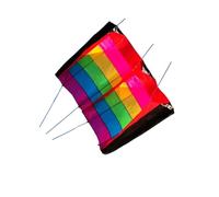 KIXZSAZ Cometa Colorida de paracaídas, Regalo para niños, Apariencia única de arcoíris Que Hace Que Volar Sea emocionante para Amigos y Familiares, Cometa Deportiva Potencia acrobática Doble línea