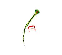 KIXZSAZ Cometa para Actividades al Aire Libre, Cometa de Serpiente voladora, día de en el Parque con Amigos, Serpiente Gigante, Enorme, con Cola Larga, Regalo para, 8m con línea roja