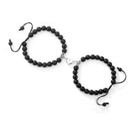 KIXZSAZ compacta y ligera en forma de corazón, pulseras de pareja, cuentas, regalo moda, Flexible pero no suelta, tipo+3