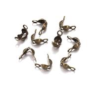 KIXZSAZ Conectores de joyería de 200 Uds., cuentas crimpado resistentes al desgaste hierro, extremo cadena bolas DIY Multicolor para suministros fabricación joyas, Bronce antiguo