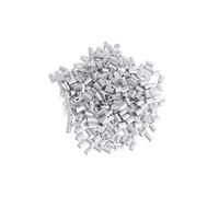 KIXZSAZ Conectores de Tubo líder de Pesca, Manguitos de engarce de Doble Barril de Aluminio, 100 Uds., para línea de monofilamento y líder de Alambre, Plata, 1.2 mm