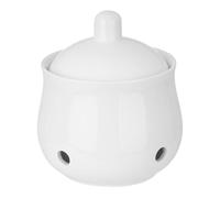 KIXZSAZ Contenedor para guardar ajos de elegante diseño para encimeras, que realza la estética de la cocina y mantiene el ajo fresco y accesible. Contenedor cerámica con tapa.