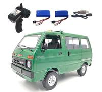 KIXZSAZ D42 RC Drift Trucks Simulación Motor LED Auto para Off-Road/On-Road Car Girls Electric Children Rock Crawler Vehículo Modelo de Juguete, Verde, Doble Poder