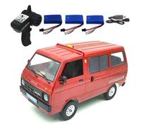 KIXZSAZ D42 RC Drift Trucks Simulación Motor LED Auto para Off-Road/On-Road Car Girls Electric Children Rock Crawler Vehículo Modelo de Juguete, Rojo, Triple Poder