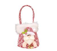 KIXZSAZ de tela de franela pelo largo, bolsa mano extendida, tela única, bolsa mano para Nochebuena, regalo Navidad, dulces, el viejo