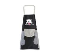 KIXZSAZ Delantal de cocina para colgar en el cuello, delantales de toalla mano, monos café sin mangas para hombre y mujer, moda impermeable para hornear, Negro