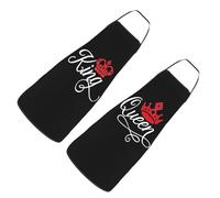 KIXZSAZ Delantales para parejas Delantales de cocina protectores Fácil de limpiar e idea regalo Lista embalaje Regalos geniales para parejas y regalos, Negro, MI