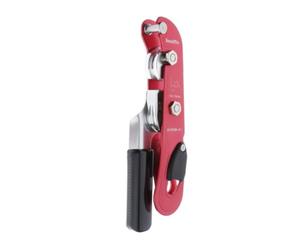KIXZSAZ Descensor manual eficiente para escalada en roca con frenado automático de 25 kN, apto para espeleología y exploración, con cuerdas de 9-13 mm.