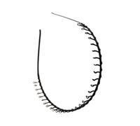 KIXZSAZ Diadema de Metal ondulado grueso, diademas elásticas negras Unisex ligeras, buenos regalos, accesorios para el cabello para hombres y mujeres, Dentición