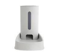 KIXZSAZ Dispensador de Agua Transparente para Gatos y Perros, destape y agregue Sellado de Agua, alimentador ABS Que Mantiene la frescura, Salida Amplia no tóxica, Dispensador Alimentos Gris