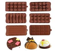 KIXZSAZ Domina el arte de hornear con moldes de silicona para chocolate, múltiples diseños para postres horneados únicos, moldes reutilizables con forma de