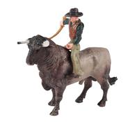 KIXZSAZ educativa de equitación, Juguete Decorativo de Granja para niños, Que fomenta la curiosidad y el reconocimiento Colores, Escultura Vaquero Escritorio, Juguetes educativos tempranos.