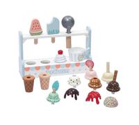 KIXZSAZ El Juego de Helados desarrolla Habilidades sociales con 23 Piezas de para Madera Que ofrecen a los niños diversión sin Fin en el Juego Interactivo.