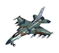 KIXZSAZ Emocionante colección de Modelos de Aviones fundición a presión. para los Amantes los Modelos Aviones y la decoración del hogar, con Sonido e iluminación. Descubre tu pasión por, F16 Verde