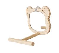 KIXZSAZ Espejo de para Madera para periquitos: un Divertido Espejo de Juego Que Permite a los pájaros interactuar con Ellos. Los Loros Pueden posarse en Perchas para Madera para Loros.