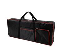 KIXZSAZ Estuche para piano, bolsa para teclado de órgano electrónico, cubierta protectora para instrumentos musicales, bolso de almacenamiento impermeable antigolpes, mochila, 420D borde rojo negro