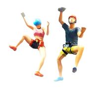 KIXZSAZ Experimente la colección de Figuras de Escalada en Roca realistas 1:64 para Mejorar paisajes en Miniatura, Modelos arquitectónicos, diseño Modelos Personas, 2 Piezas