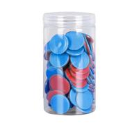 KIXZSAZ Fichas Familiares con fichas de Bingo para desarrollar Habilidades de conteo Divertidas y entretenidas para niños. Discos Bingo para Aprender a Contar, Rojo Azul, 25mm