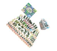 KIXZSAZ Figuras, Accesorios, Soldados de Juguete, Juego de vehículos, Incluye mapas, Tanques y artillería para Aventuras imaginativas para niños, Grupo de