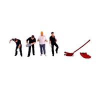 KIXZSAZ Figuras de Personas en Miniatura, Juguetes, Modelo de Diorama, Figuras en Miniatura visualmente Impresionantes Que añaden dimensión a los diseños, Negro, Altura de la Gente 2.8cm