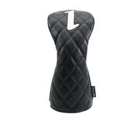 KIXZSAZ Funda de Cuero sintético para Cabeza de Palo Golf, Ligera, Impermeable, con un Estilo excepcional y Divertida Funda Cuero sintético, Protector Cuello Largo, Negro, No.1