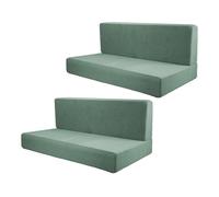 KIXZSAZ Fundas elásticas para Respaldo y Banco, duraderas y Lavables, para Asientos de RV. Ofrecen Comodidad y un excelente Soporte para el cojín del sofá o la Funda para cojín de Caravana, Verde