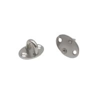KIXZSAZ Gancho y pestillo de ojo de acero inoxidable resistencia grueso para puerta granero puertas ventana tope Hardware DIY educación temprana, base pequeña (0018)